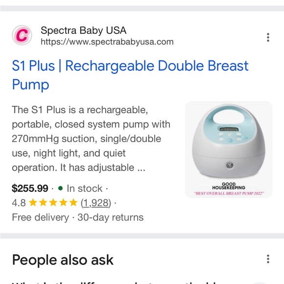 New in box Spectra 1 battery and wall powered breast pump + all accessories - Picture 2 of 2